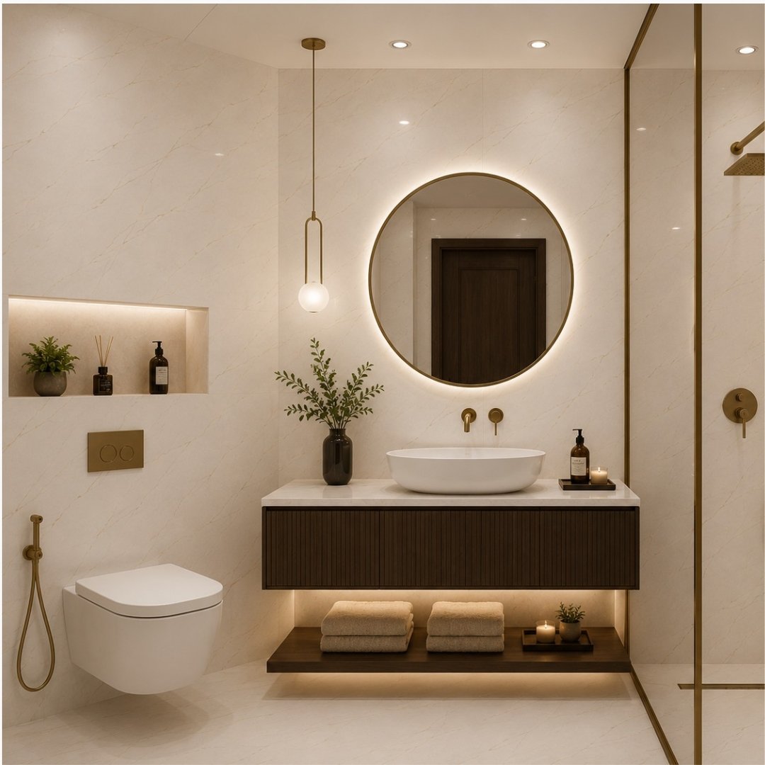 AL En Oxford Crema Marble Bathroom Tiles - My Home Studio